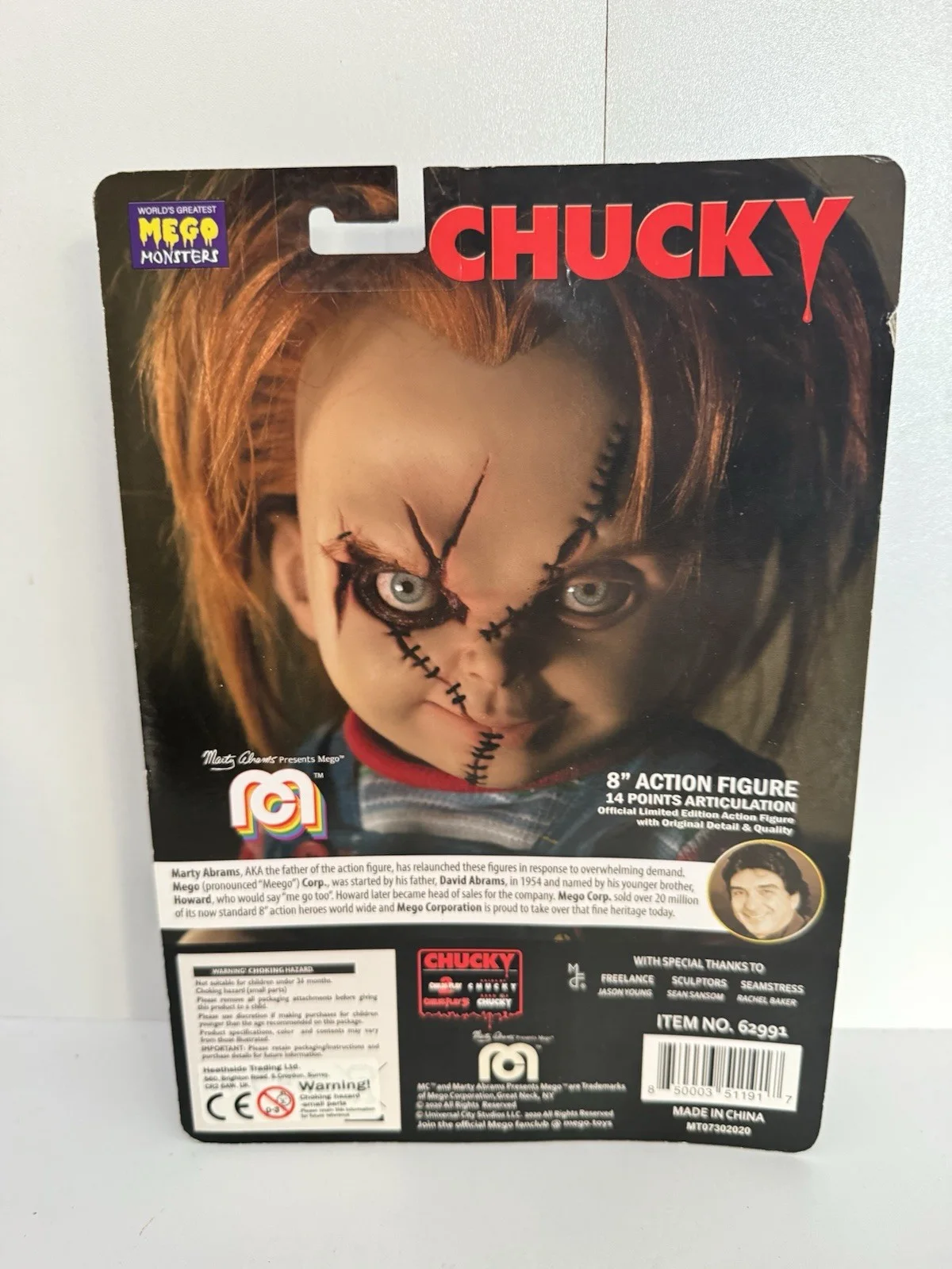 Mego Monsters CHUCKY Child’s Play 8”Action Figure Brand New, image 3