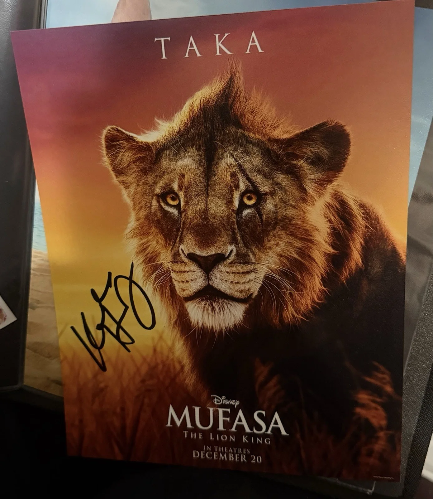 Kelvin Harrison, Jr — Kelvin Harrison, Jr. Disney The Lion King SIGNED 'Taka’ 8x10 Photo Autograph, изображение 2