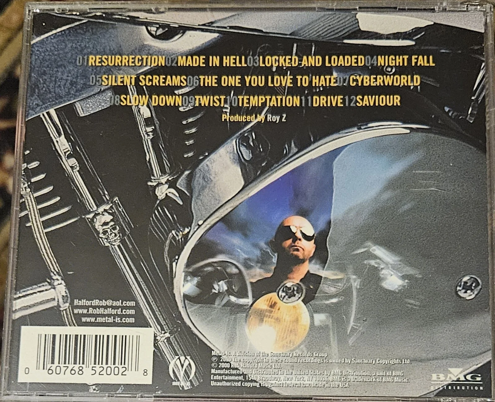 Rob Halford - Autographed Resurrection 2000 CD, изображение 3