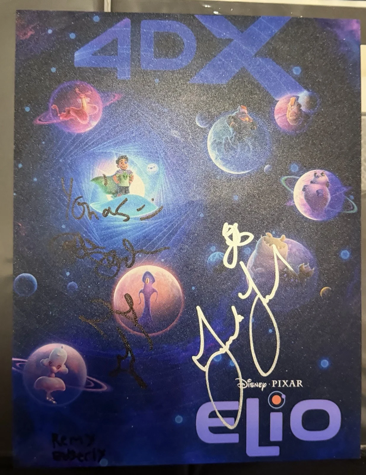 Zoe saldana — Elio Signed 8x10 Photo Zoe Saldana, Jameela Jamil, Remy, Peter Docter + Disney, изображение 2
