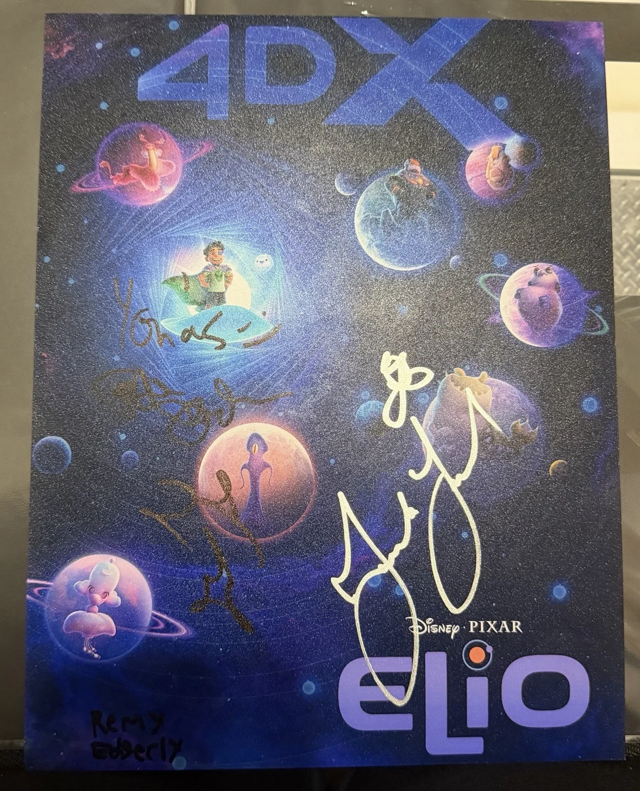 Zoe saldana — Elio Signed 8x10 Photo Zoe Saldana, Jameela Jamil, Remy, Peter Docter + Disney, изображение 3