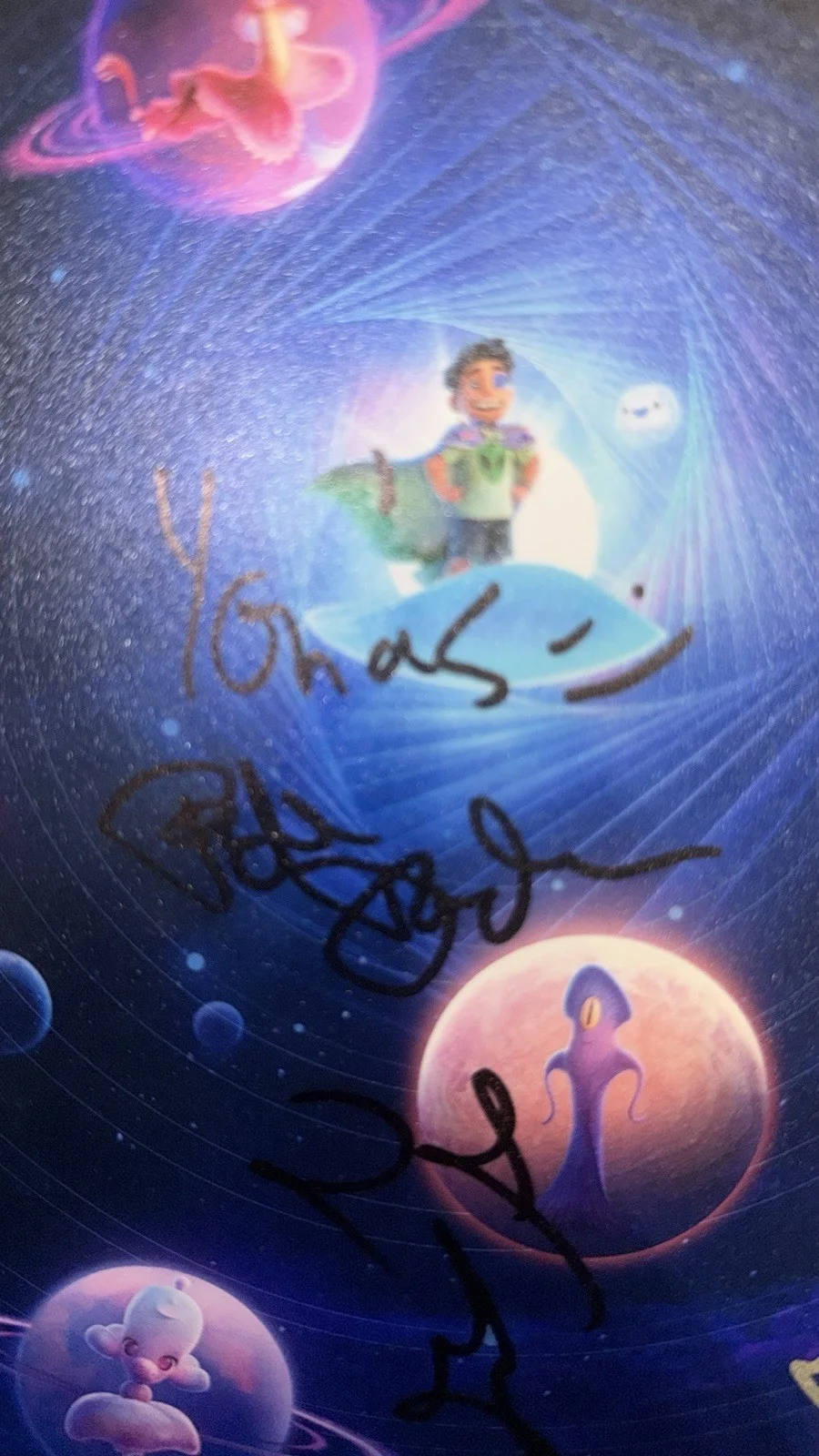 Zoe saldana — Elio Signed 8x10 Photo Zoe Saldana, Jameela Jamil, Remy, Peter Docter + Disney, изображение 4