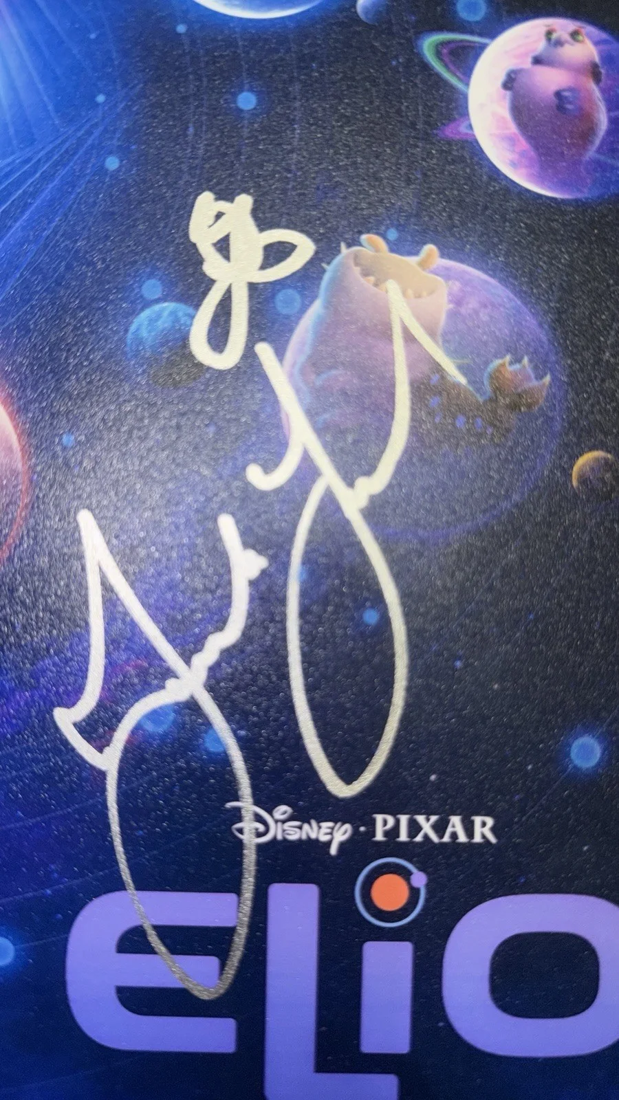 Zoe saldana — Elio Signed 8x10 Photo Zoe Saldana, Jameela Jamil, Remy, Peter Docter + Disney, изображение 5