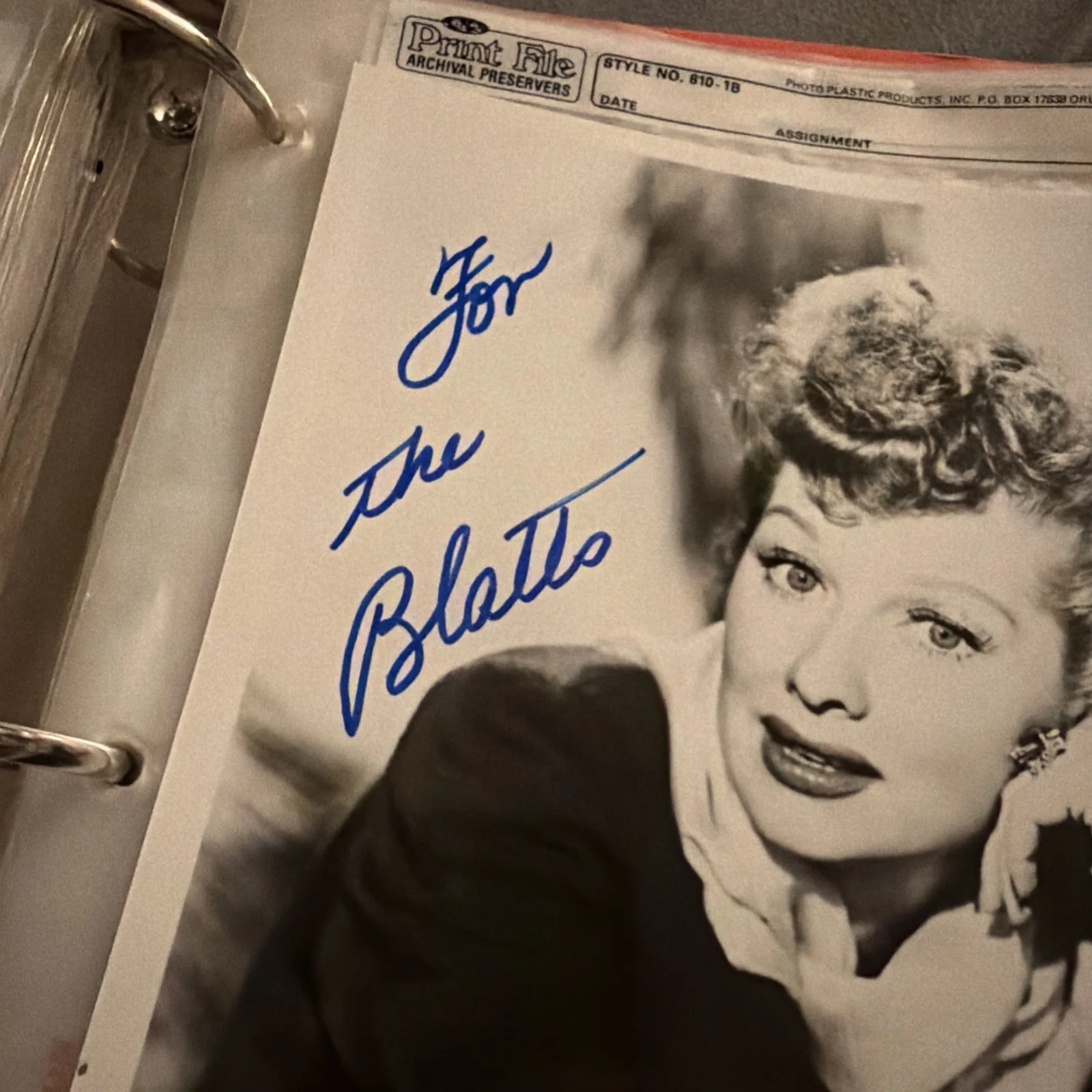 Lucille Ball Signed Photo Autograph “Love Lucy” Inscribed Vintage, изображение 3