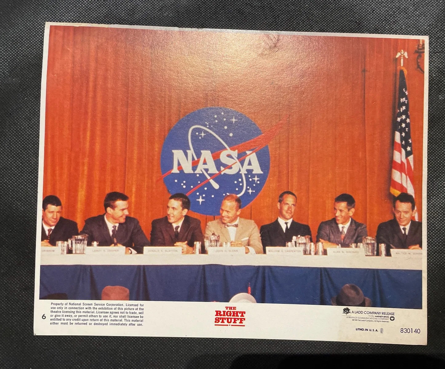 THE RIGHT STUFF 4 LOBBY CARDS 8/10 in 1983 printed in USA- No 2,5,6,7, image 2