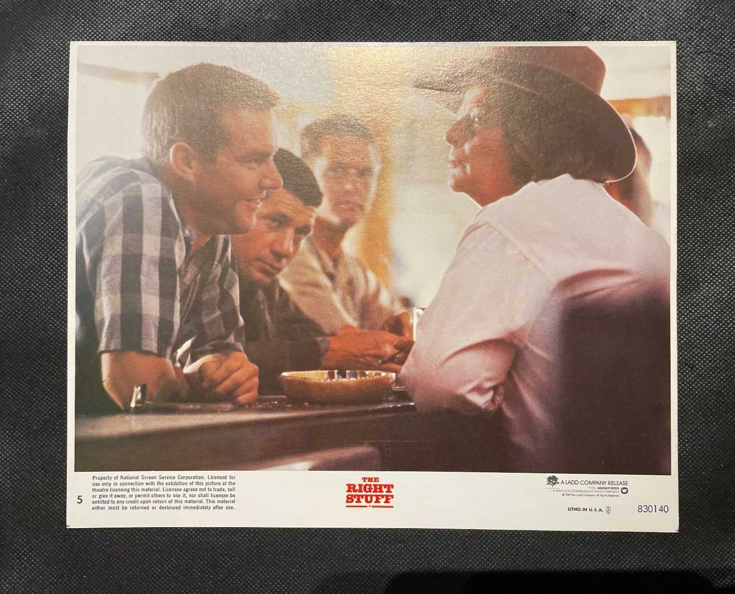 THE RIGHT STUFF 4 LOBBY CARDS 8/10 in 1983 printed in USA- No 2,5,6,7, image 3