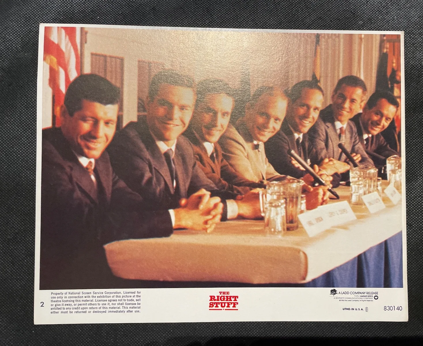 THE RIGHT STUFF 4 LOBBY CARDS 8/10 in 1983 printed in USA- No 2,5,6,7, image 4