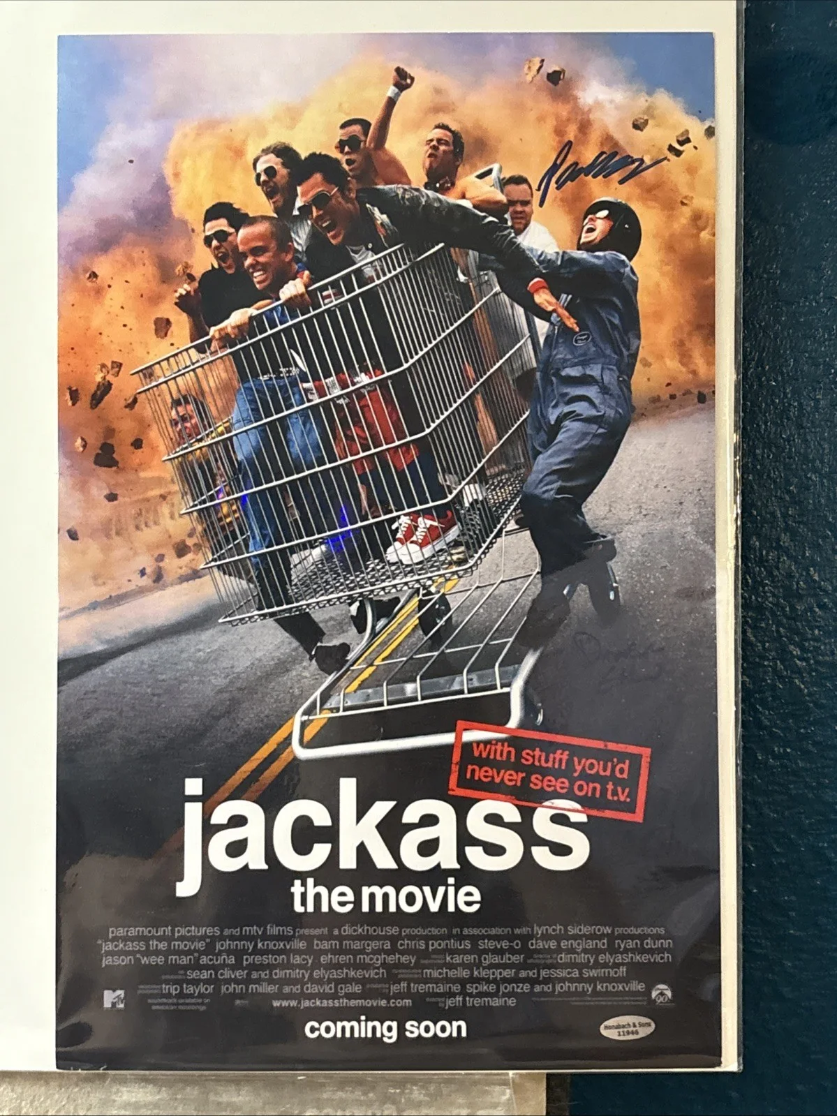 Ehren Mcgee, Preston Lacy — Jack Ass The Movie Poster 11 By 17 - Signed By Preston Lacy And Ehren McGhee, изображение 2