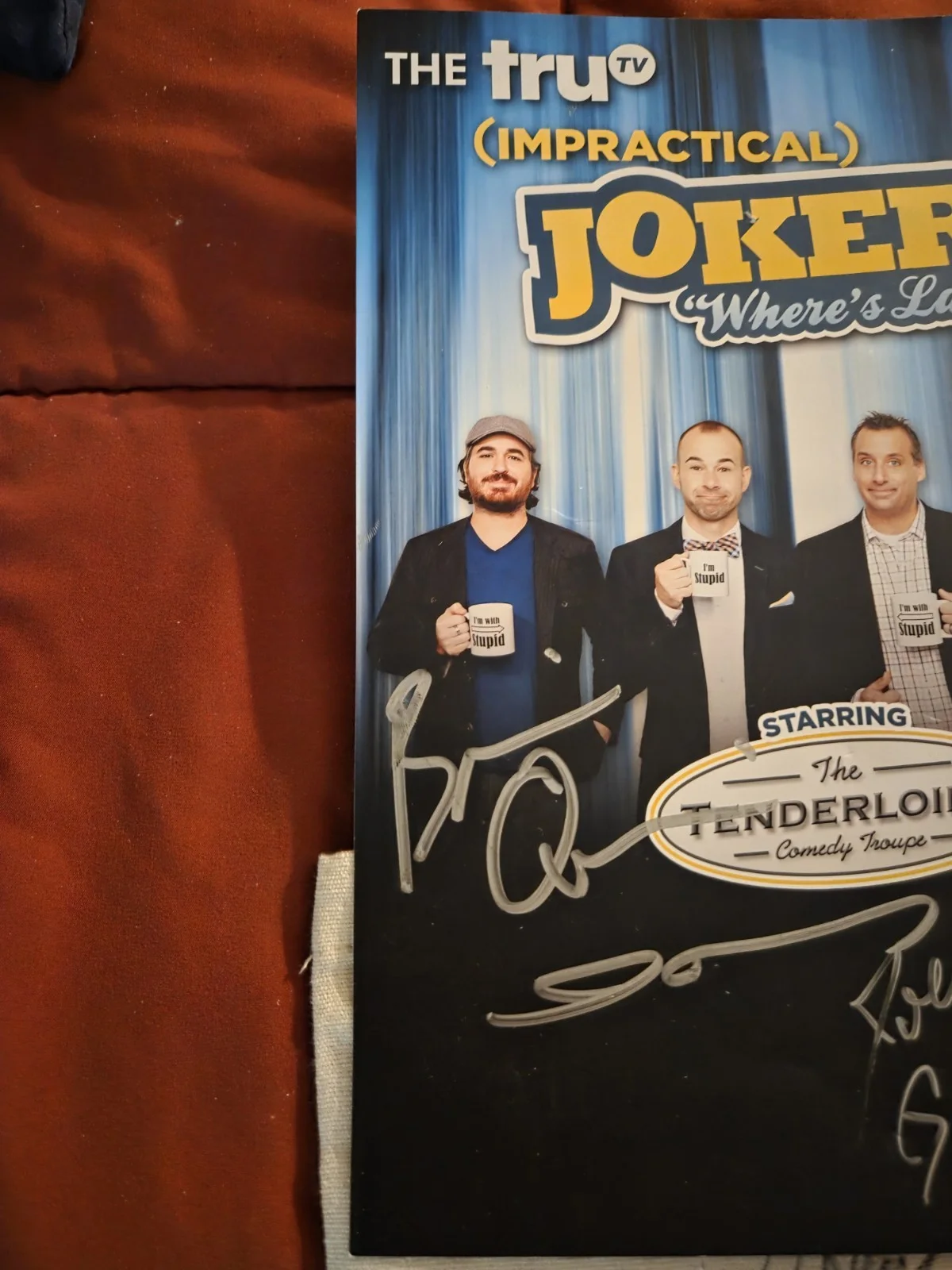 Autographed. Impractical Jokers Where's Larry Tour. Tenderloins Comedy Signed, image 4