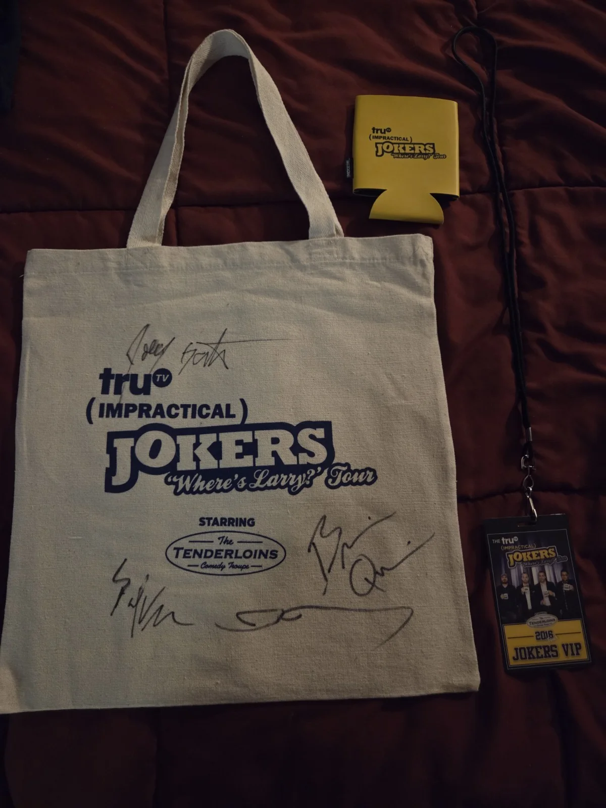 Autographed. Impractical Jokers Where's Larry Tour. Tenderloins Comedy Signed, image 5