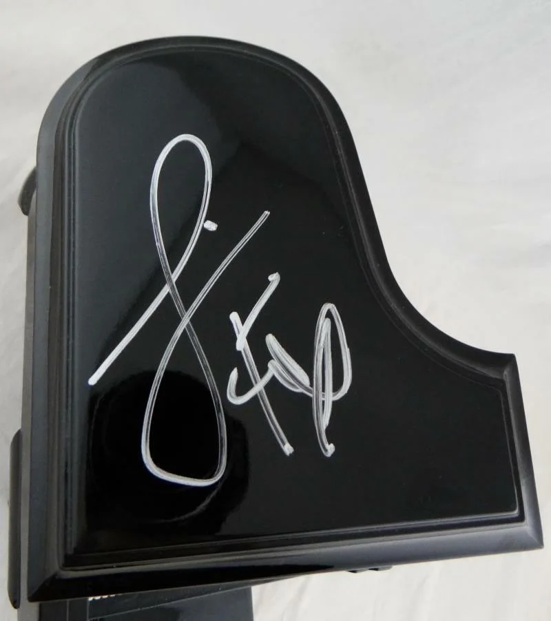 Jamie Foxx — Jamie Foxx Autographed Ray Mini Piano - JSA W Auth *Silver, image 2