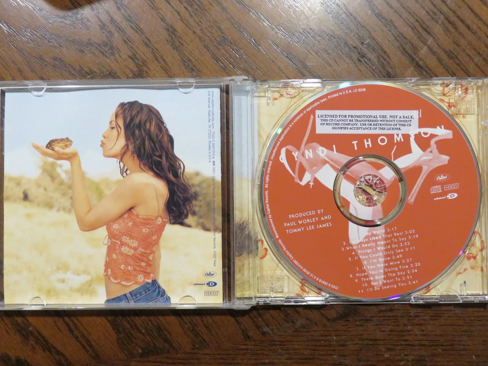 Cyndi Thomson - My World - Signed - CD - Promo - Pristine - Free Ship!, image 2