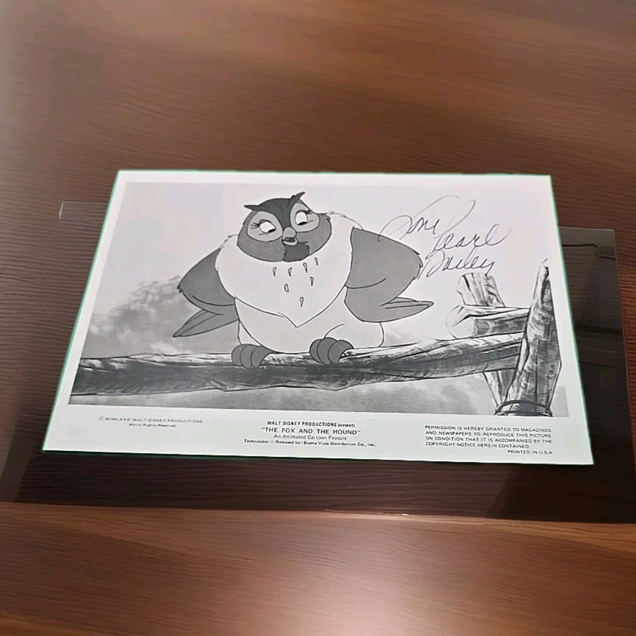 RARE Pearl Bailey Signed Disney Photo BIG MAMA Fox & The Hound 1981 Autograph, изображение 4