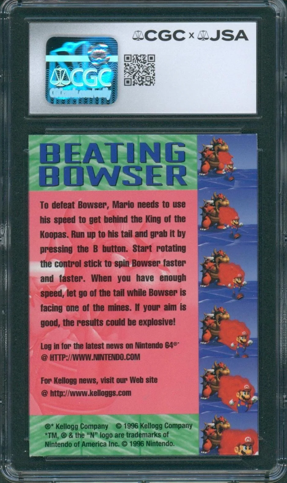 Charles Martinet — Charles Martinet Signed Lenticular Card Super Mario 64 Autograph CGC x JSA SLAB, image 2