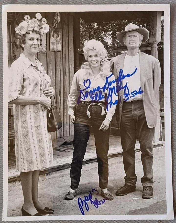 Buddy Ebsen & Donna Douglas — DONNA DOUGLAS & BUDDY EBSEN Signed Original 1969 7 x 9 Photo Beverly Hillbillies