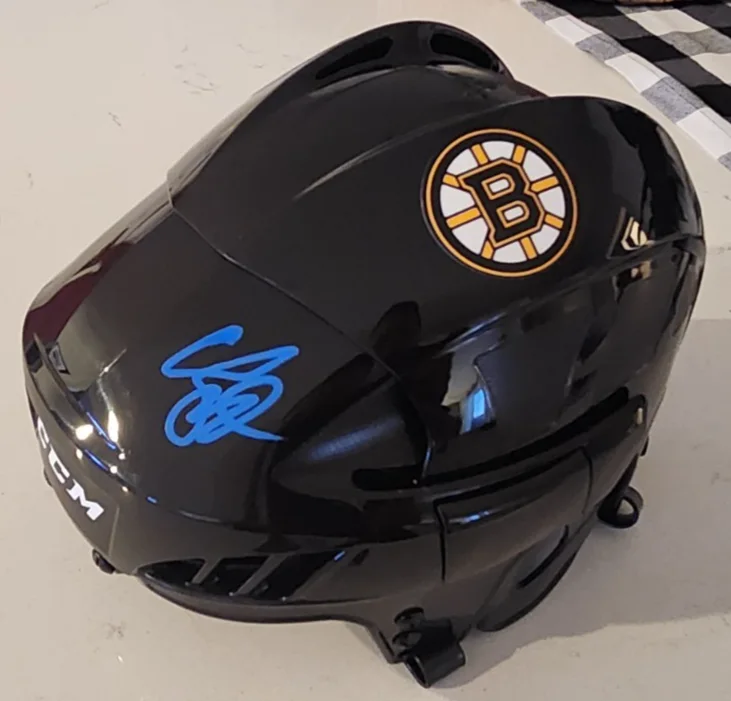 Adam Sandler — Adam Sandler Signed Full-Size Hockey Helmet JSA COA Happy Gilmore Boston Bruins, image 2