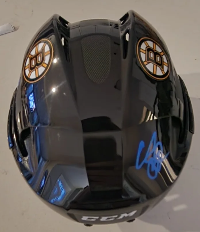 Adam Sandler — Adam Sandler Signed Full-Size Hockey Helmet JSA COA Happy Gilmore Boston Bruins, image 3