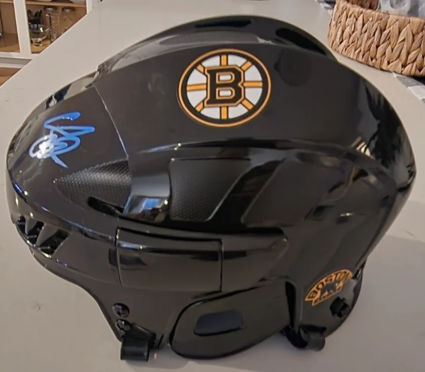 Adam Sandler — Adam Sandler Signed Full-Size Hockey Helmet JSA COA Happy Gilmore Boston Bruins, image 4