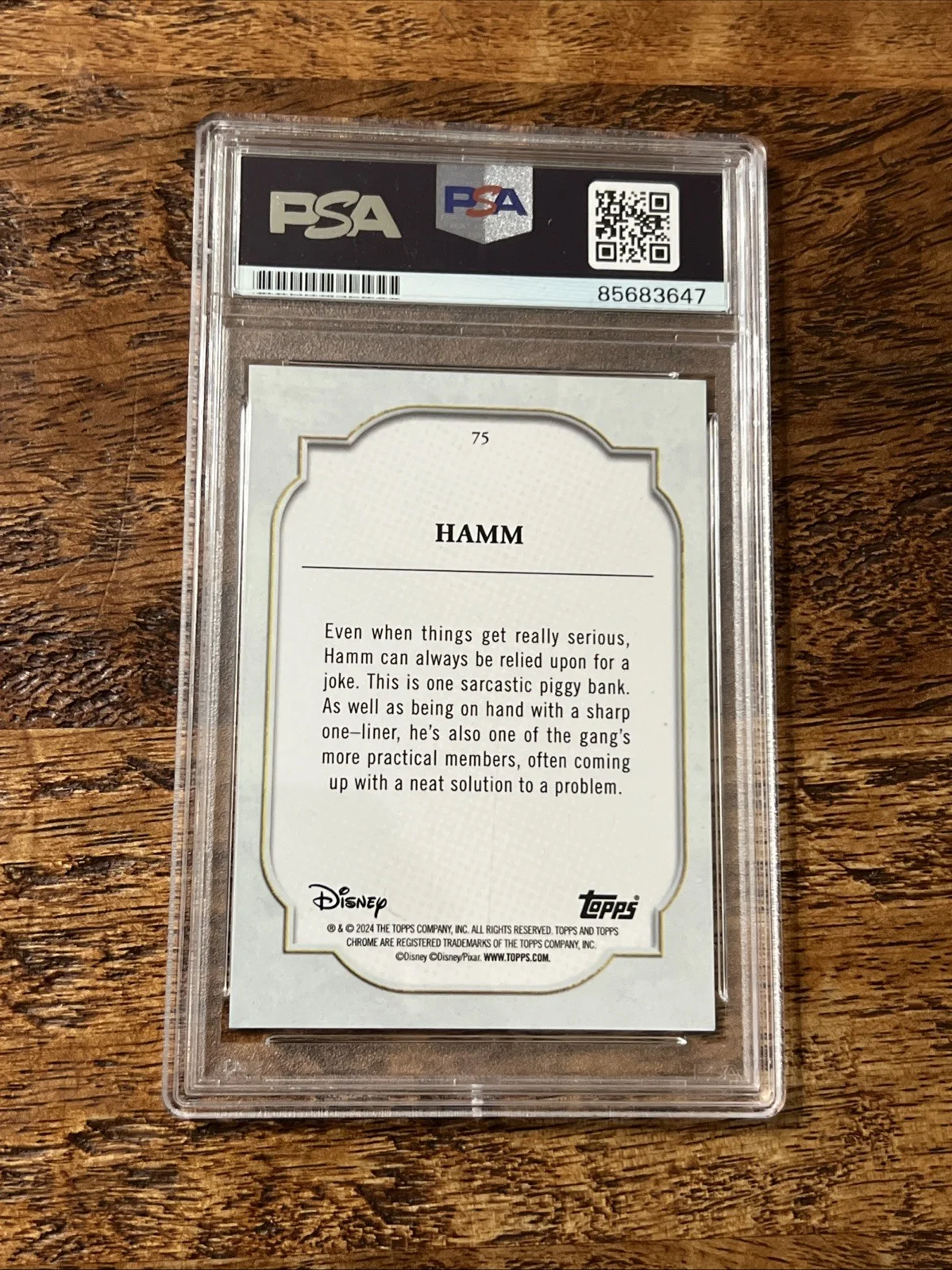 John Ratzenberger — John Ratzenberger IP Signed Disney Topps Chrome Card PSA DNA Slab Autographed, image 2