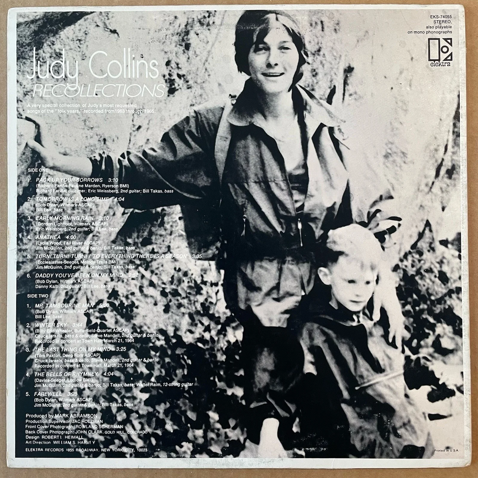 JUDY COLLINS Signed Autographed Recollections Record Album LP, image 4
