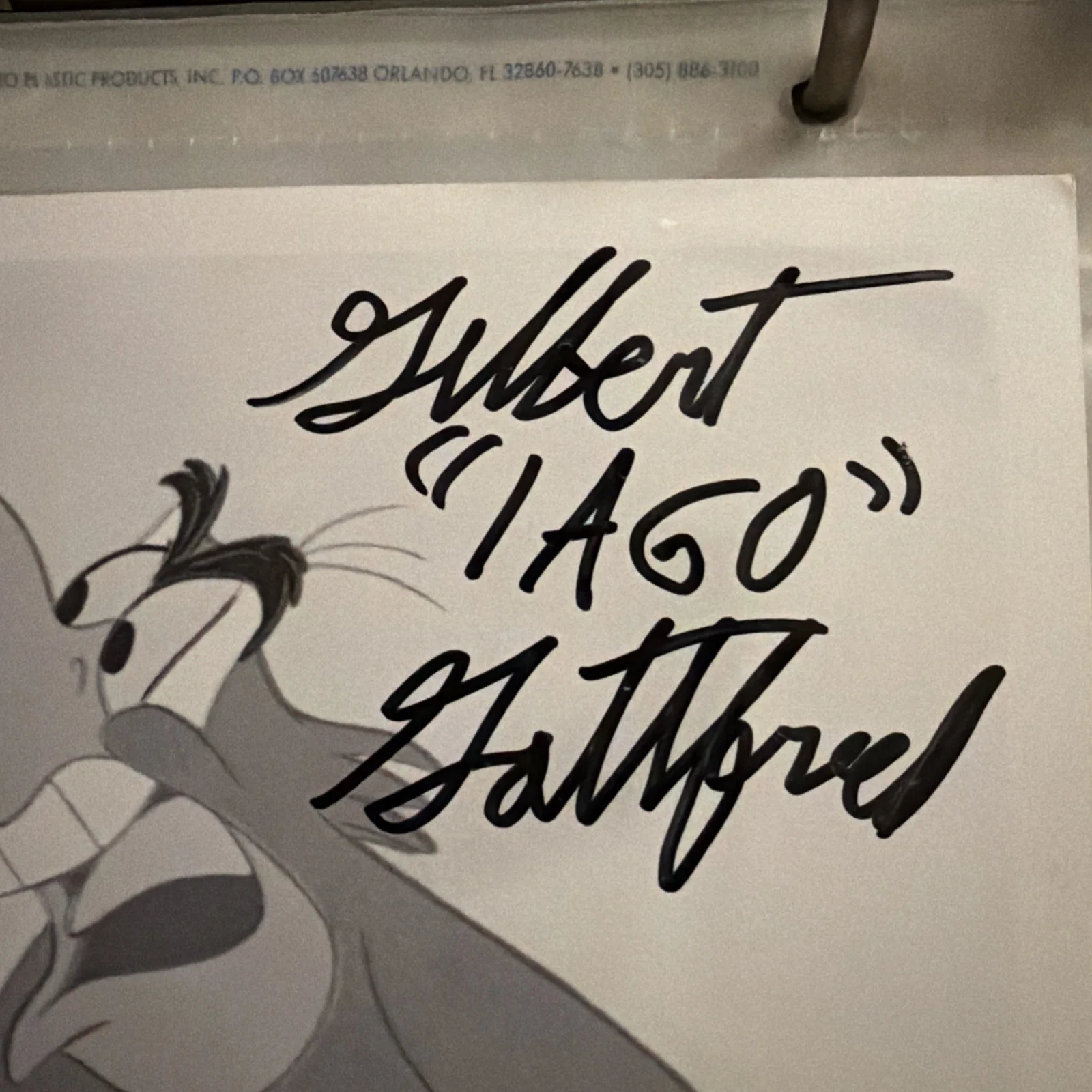 Gilbert Gottfried Signed Iago Photo Disney Aladdin Autograph Voice Actor 8x10, изображение 2
