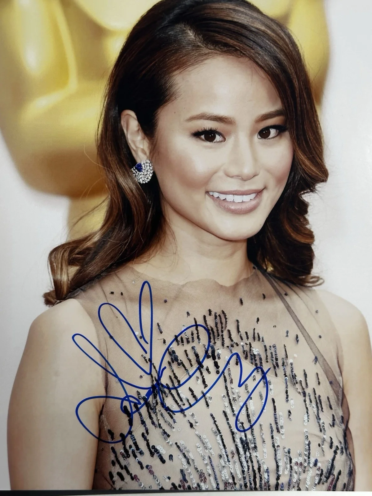 Jamie Chung — Jamie Chung signed “Heart” 8x10 Photo. Proof - Big Hero 6