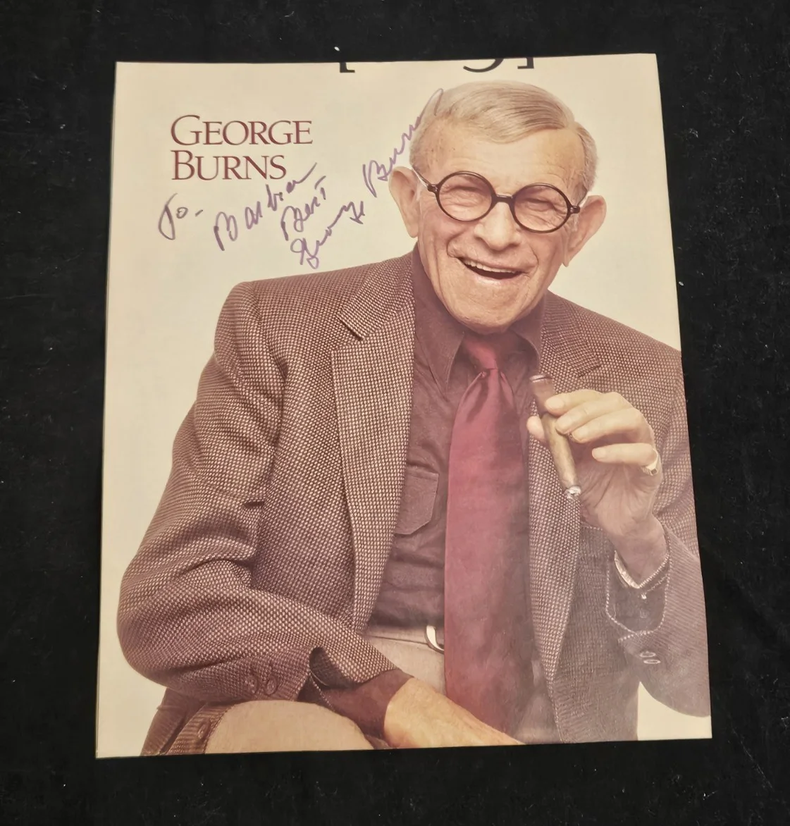 GEORGE BURNS — GEORGE BURNS AUTOGRAPH MAGAZINE PAGE 8X10 MOVIE STAR HOLLYWOOD COLLECTIBLE MEMOR, изображение 4