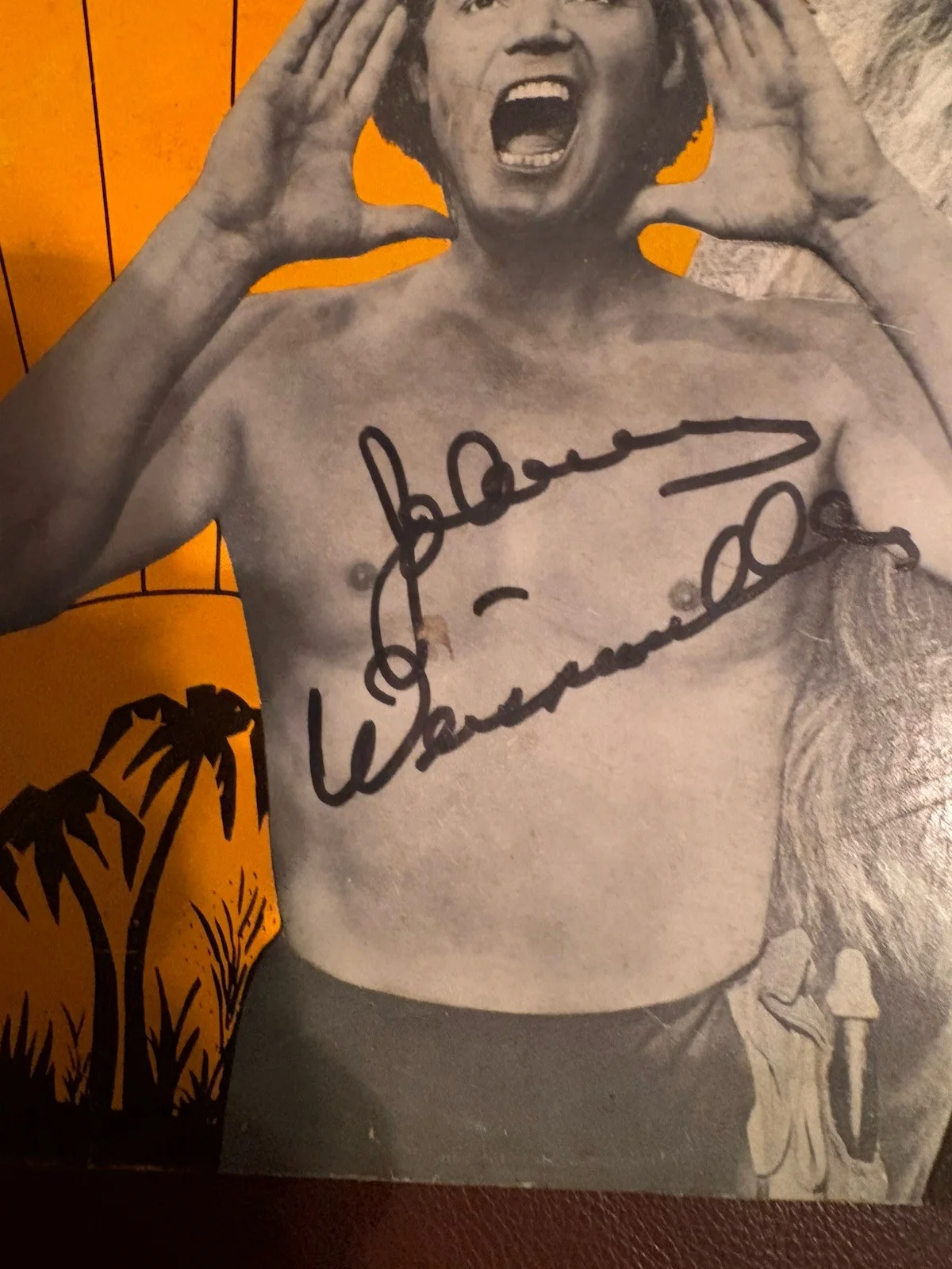 Very Rare Autographed Record Album By ￼ JOHNNY WEISSMULLER JUNGLE DISCOTHEQUE, image 2