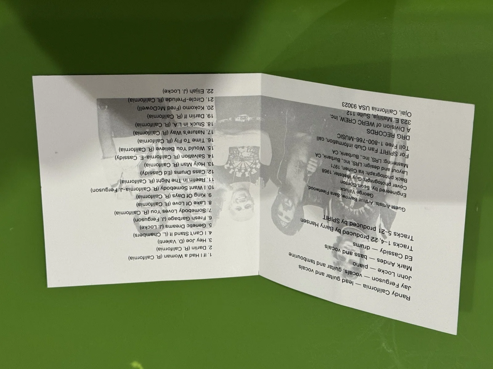 Randy California Ed Cassidy Spirit Signed Cd Cover, изображение 4
