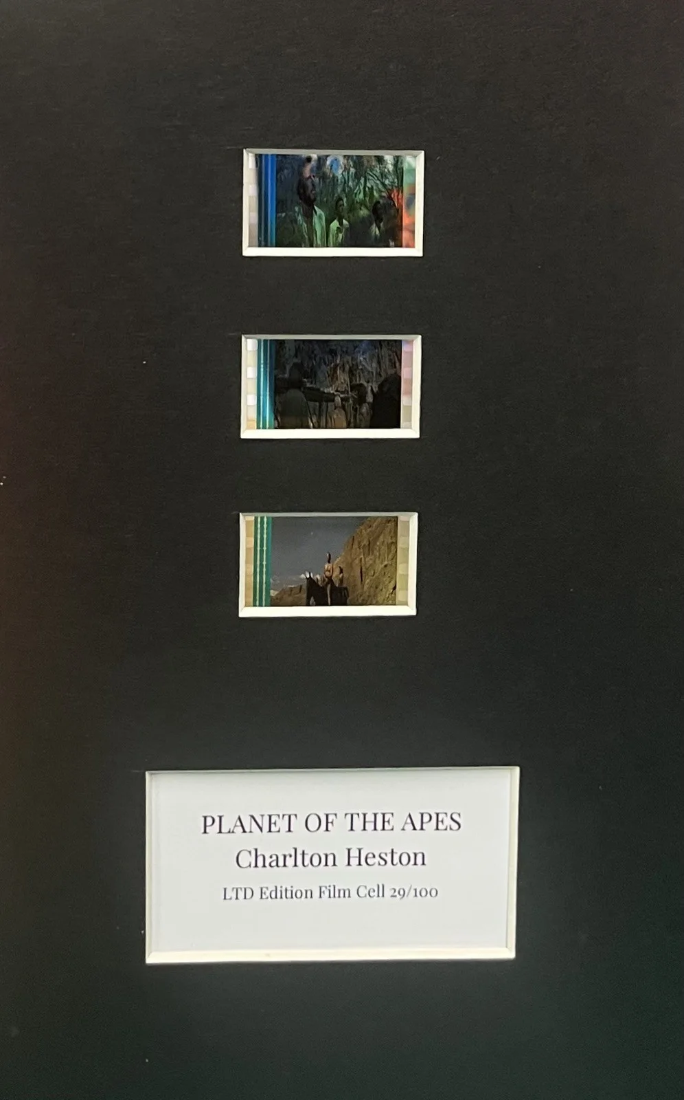 PLANET OF THE APES. CHARLTON HESTON .35mm Film Cell MOUNTED DISPLAY, изображение 2