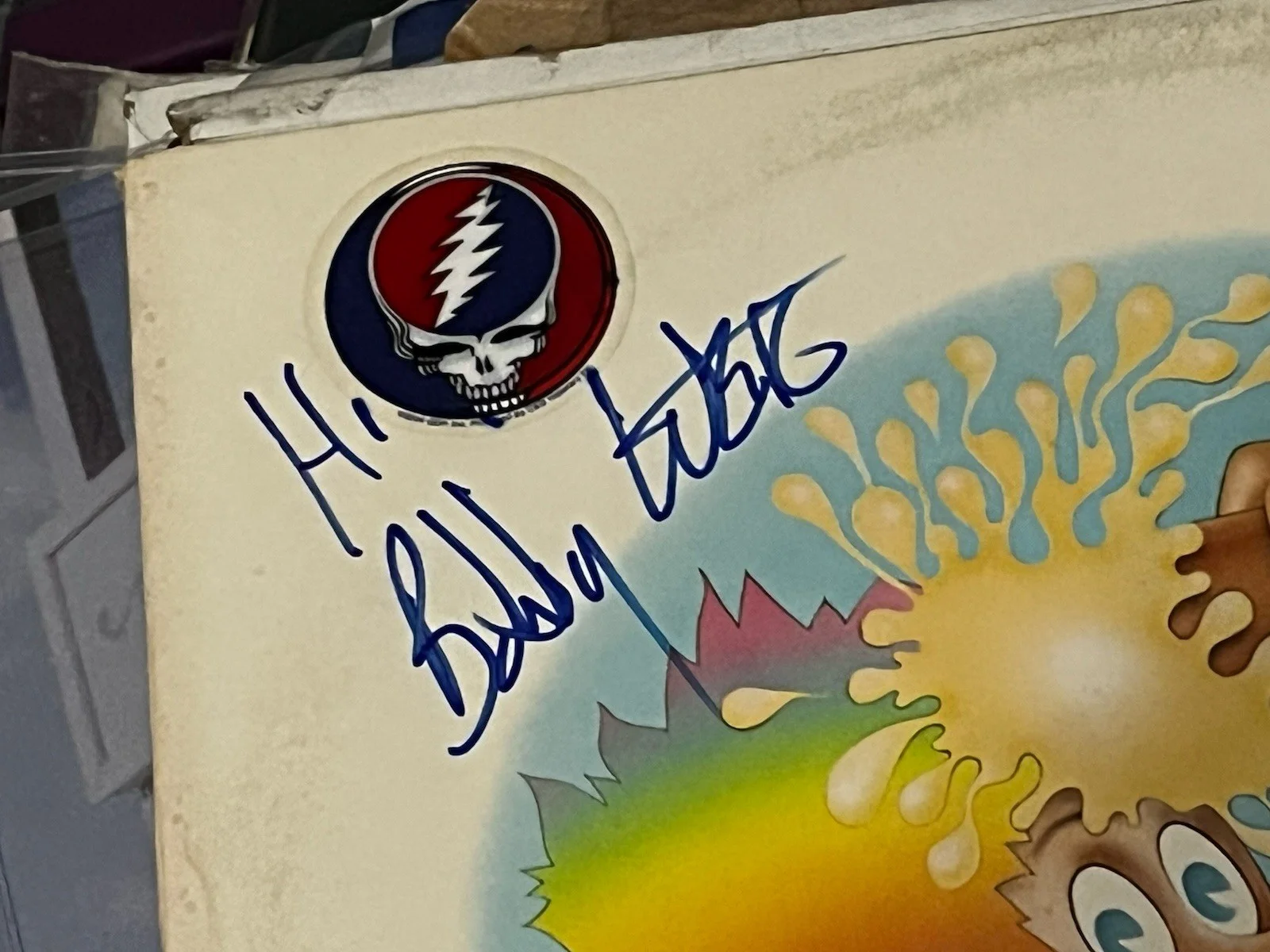 Grateful Dead Signed Europe 72’ By Bobby Weir & TC W He’s Gone Lyrics PSA/DNA!!, image 2