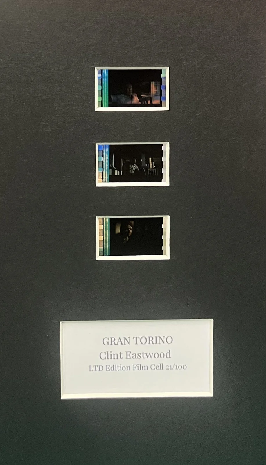.CLINT EASTWOOD. GRAN TORINO. 35mm Film Cell Mounted Display, изображение 2