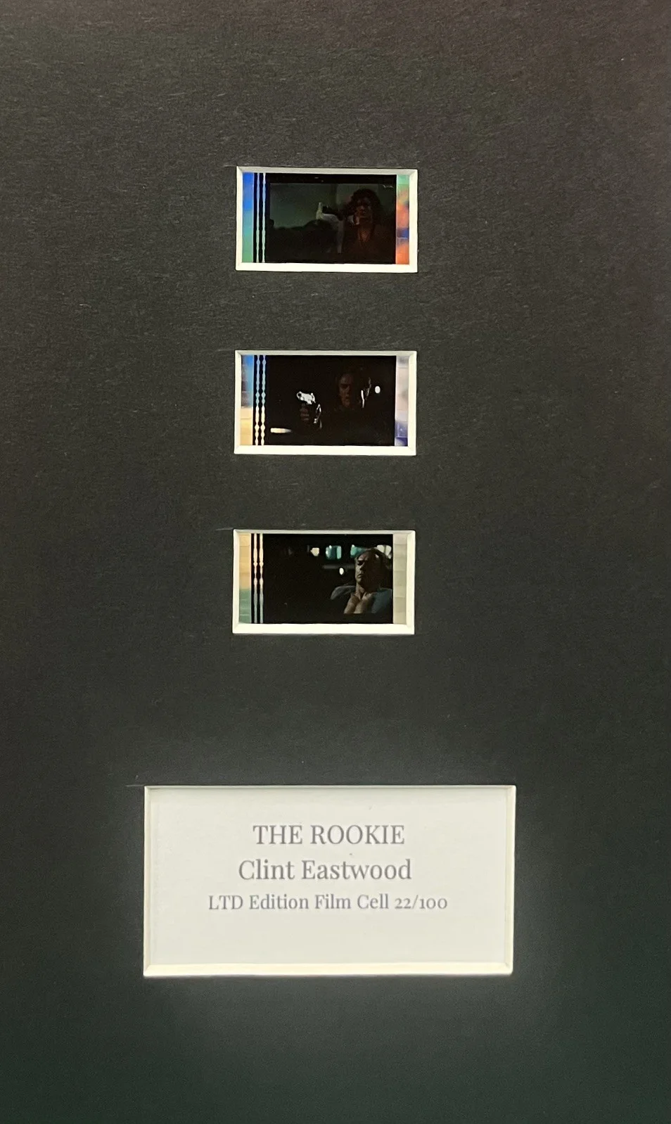 THE ROOKIE 35mm Film Cell MOUNTED DISPLAY, image 2