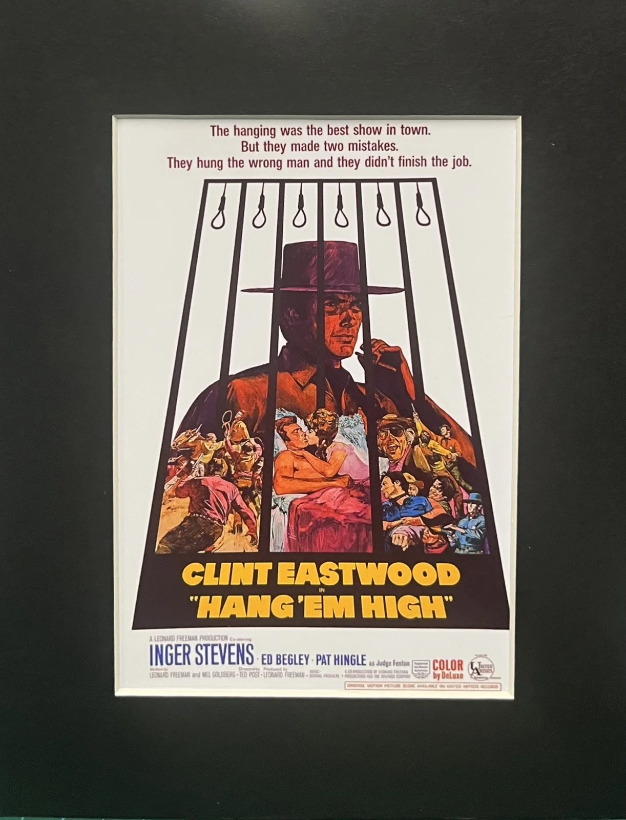 HANG EM HIGH 35mm Film Cell MOUNTED DISPLAY, image 3
