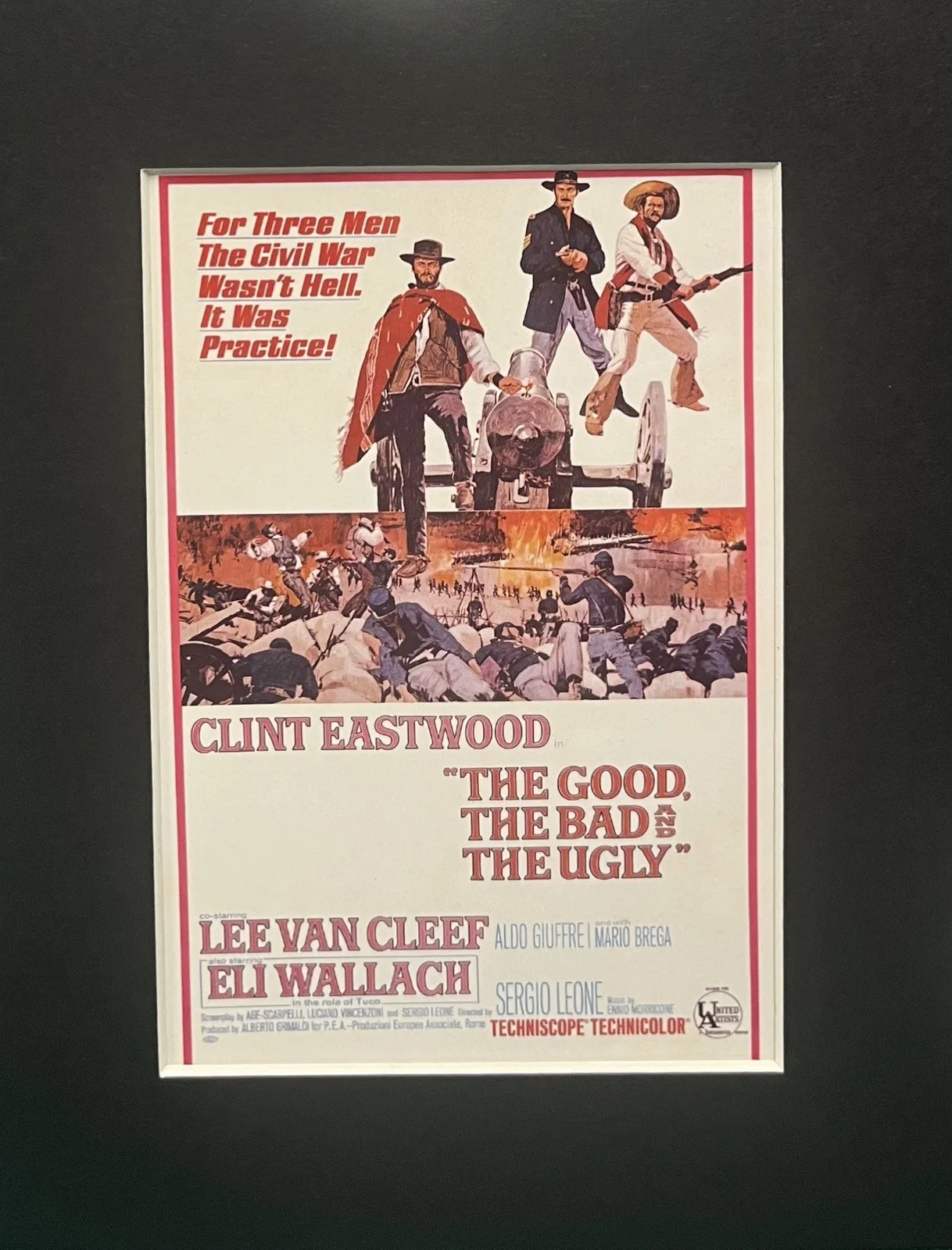 .CLINT EASTWOOD. The Good the Bad and the Ugly. 35mm Film Cell Mounted Display, изображение 3