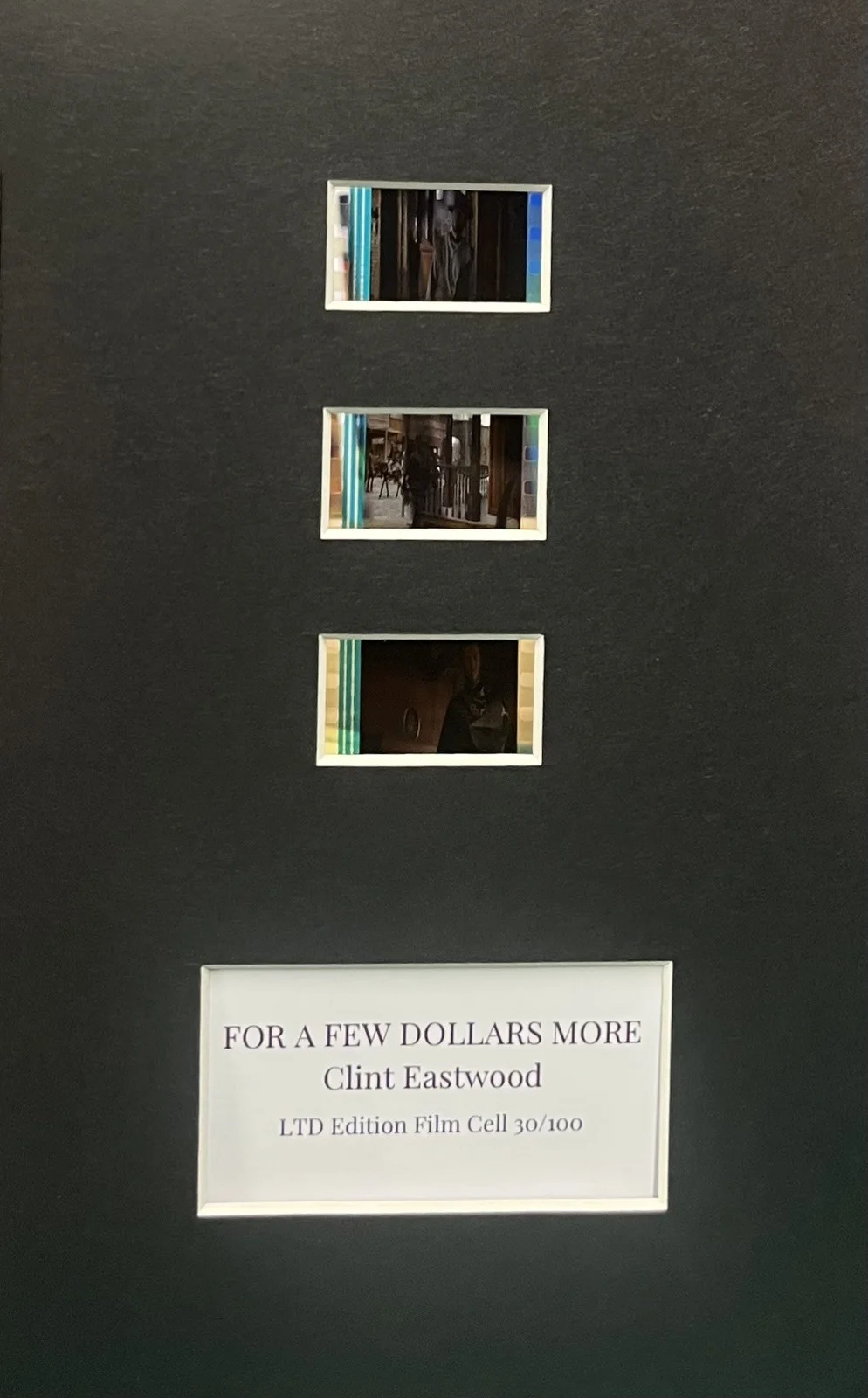 A FEW DOLLARS MORE. 35mm Film Cell MOUNTED DISPLAY, image 2