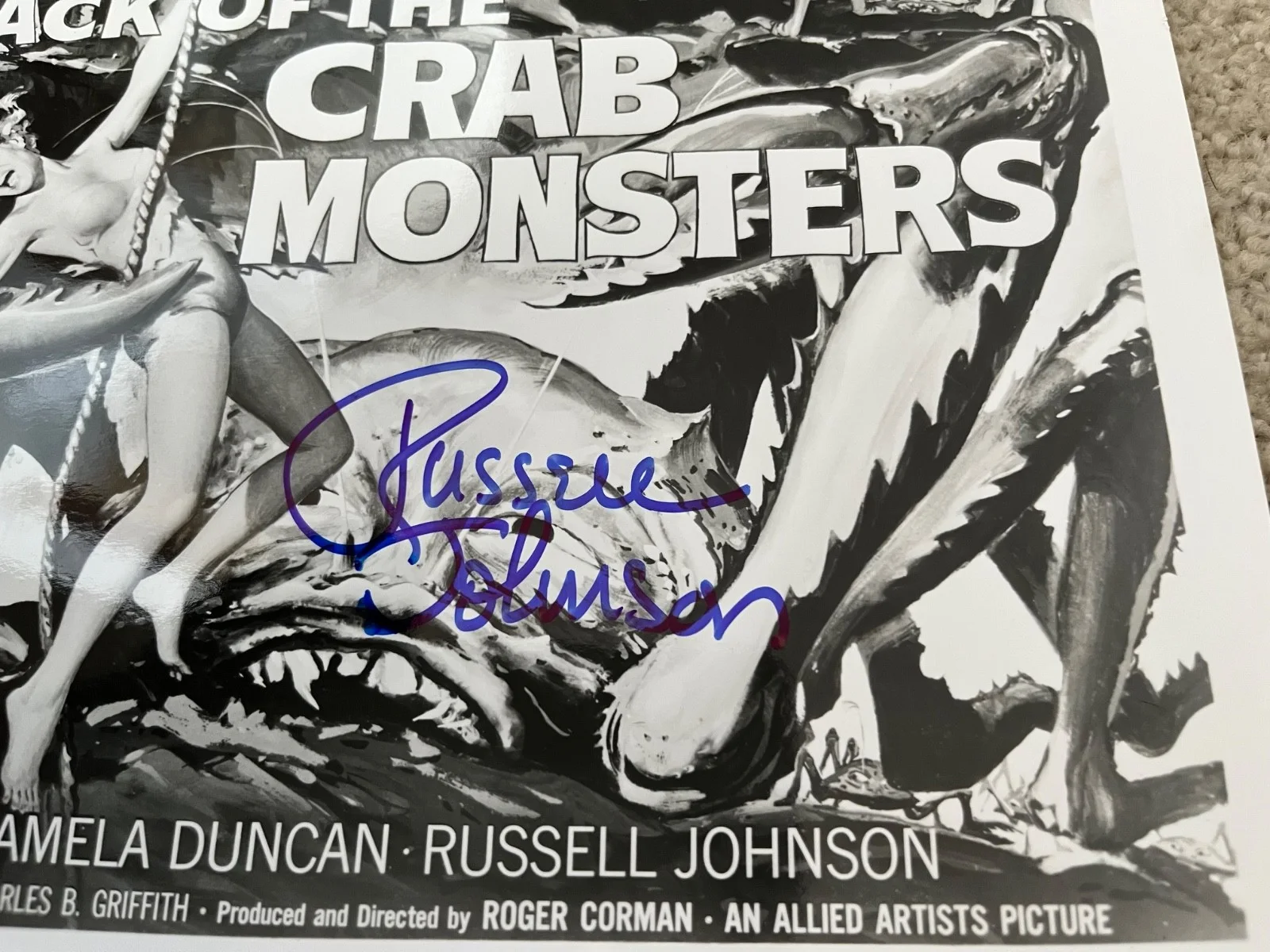 Russell Johnson — RUSSELL JOHNSON Signed Photo JSA Attack of the Crab Monsters Gilligan's Island, изображение 2