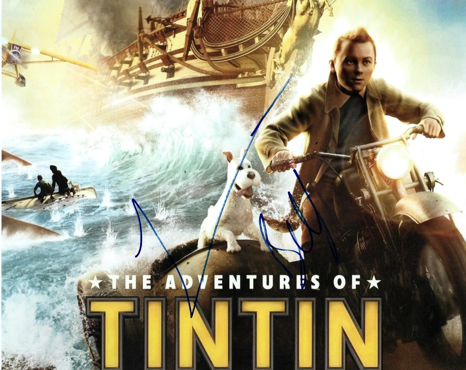 Jamie Bell — Jamie Bell signed The Adventures of Tintin 8x10 Photo in person - Photo Proof
