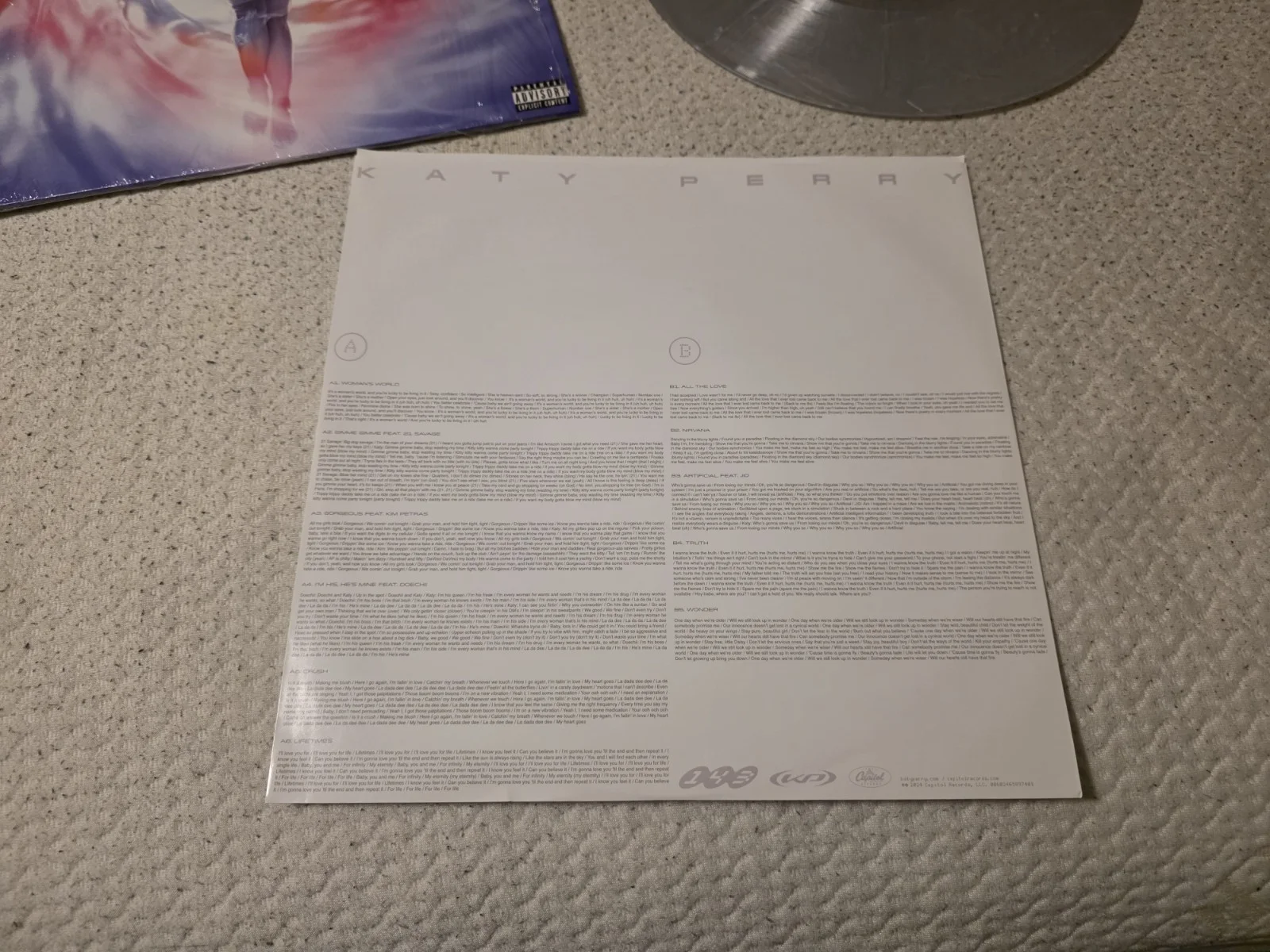 KATY PERRY - 143 ALBUM - WEBSTORE EXCLUSIVE SILVER VINYL RECORD - NEVER PLAYED, image 4