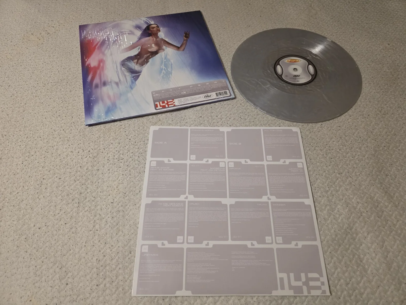 KATY PERRY - 143 ALBUM - WEBSTORE EXCLUSIVE SILVER VINYL RECORD - NEVER PLAYED, image 5