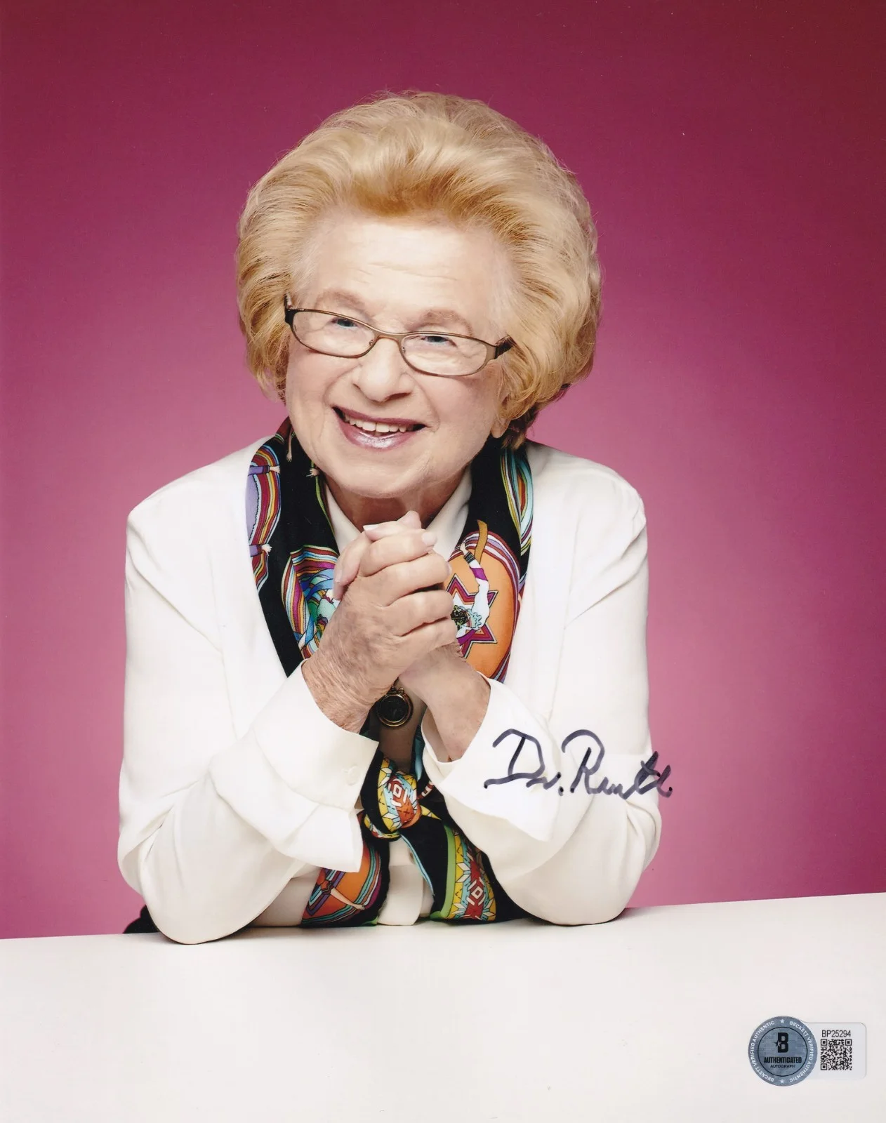 Dr. Ruth Westheimer — Dr. Ruth Westheimer Signed 8x10 Photo BAS COA Sexually Speaking Picture Auto'd 4
