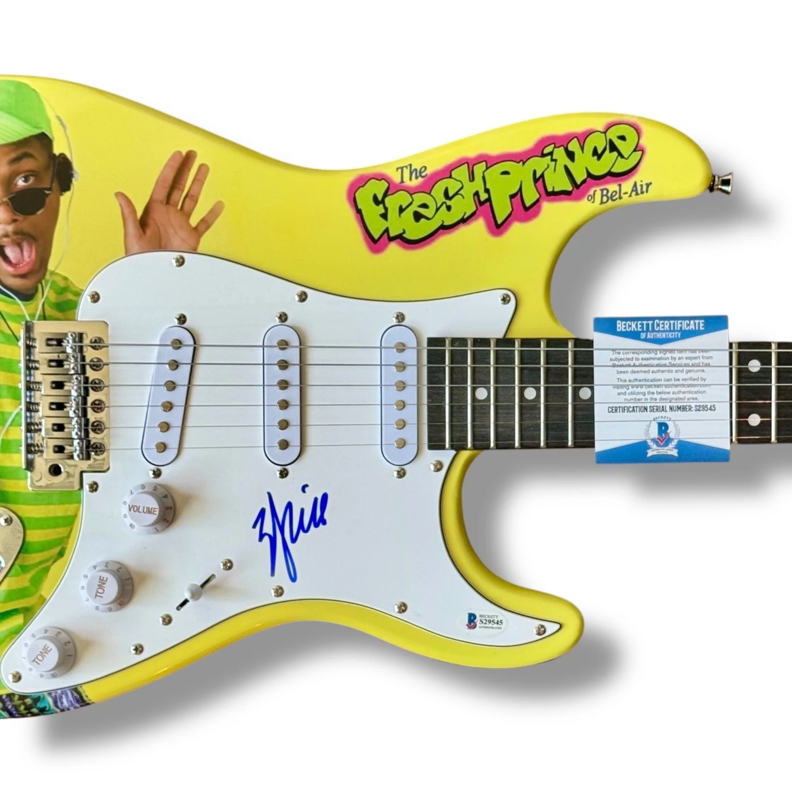 Will Smith Signed Guitar Custom Graphics Beckett COA The Fresh Prince of Bel-Air, image 2