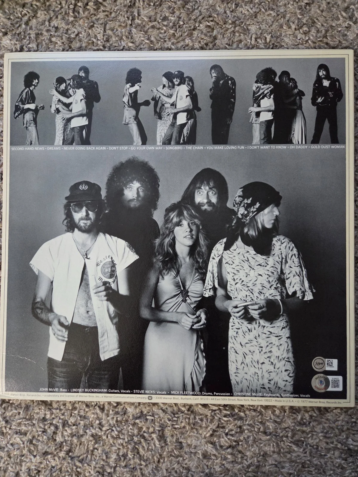 MICK FLEETWOOD SIGNED RUMOURS VINYL RECORD FLEETWOOD MAC JSA COA, изображение 3