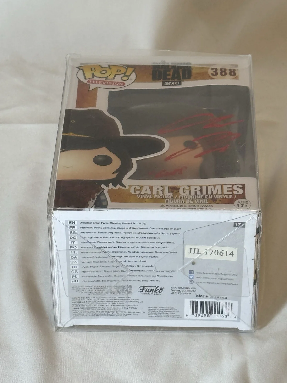 Chandler Riggs Signed Carl Grimes Funko Pop *no COA* New With Protector, изображение 5