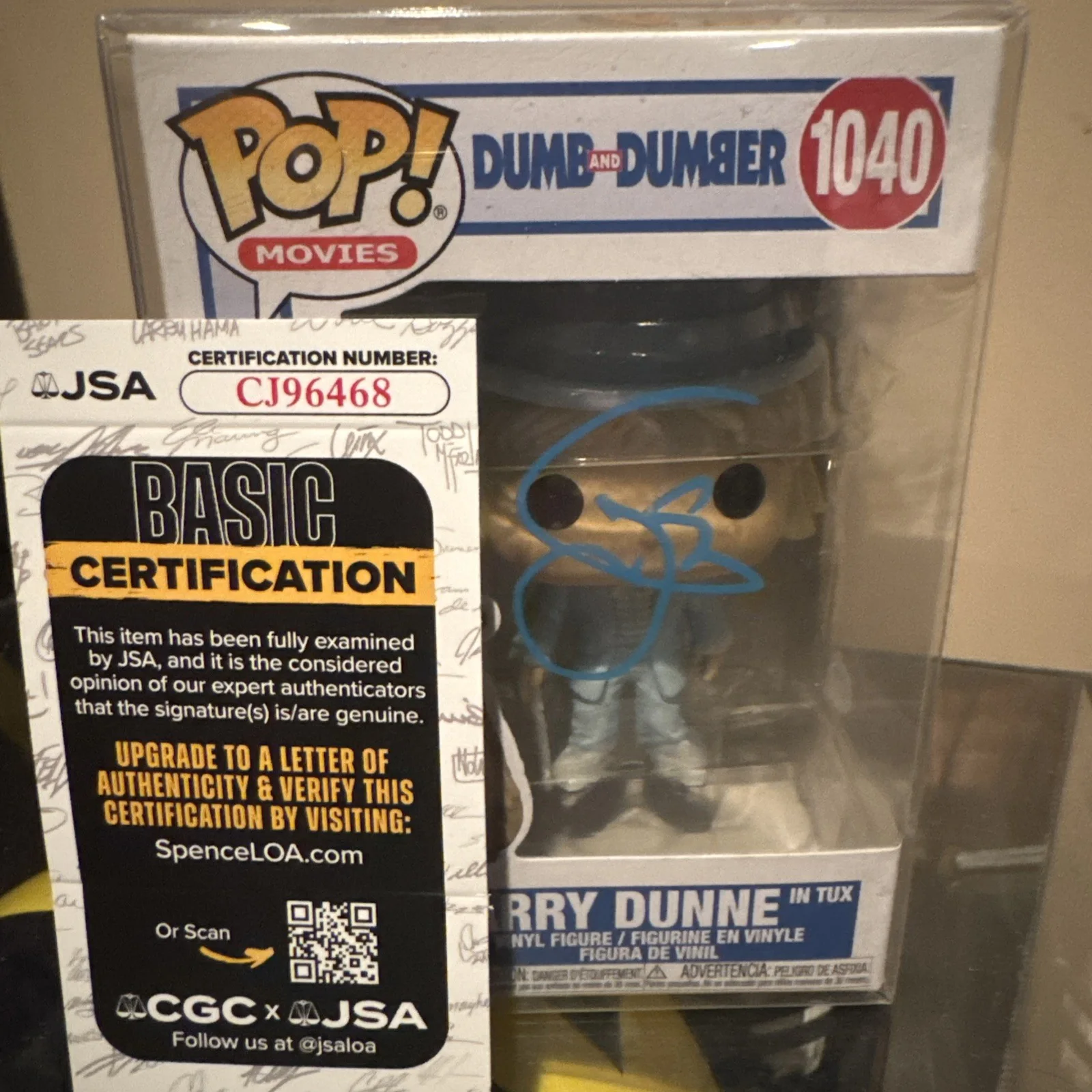 Jeff Daniels — Jeff Daniels Signed Funko Pop #1040 Harry Dunne (Dumb and Dumber) - JSA COA, изображение 5