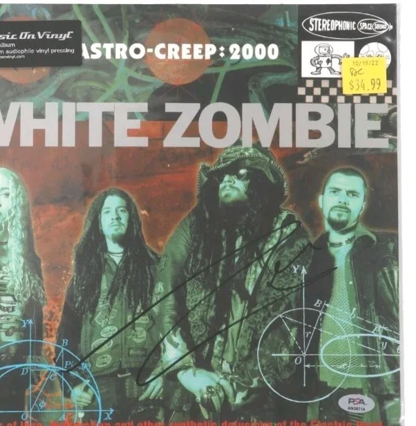 ROB ZOMBIE SIGNED WHITE ZOMBIE ASTRO-CREEP: 2000 VINYL Album PSA COA, изображение 5