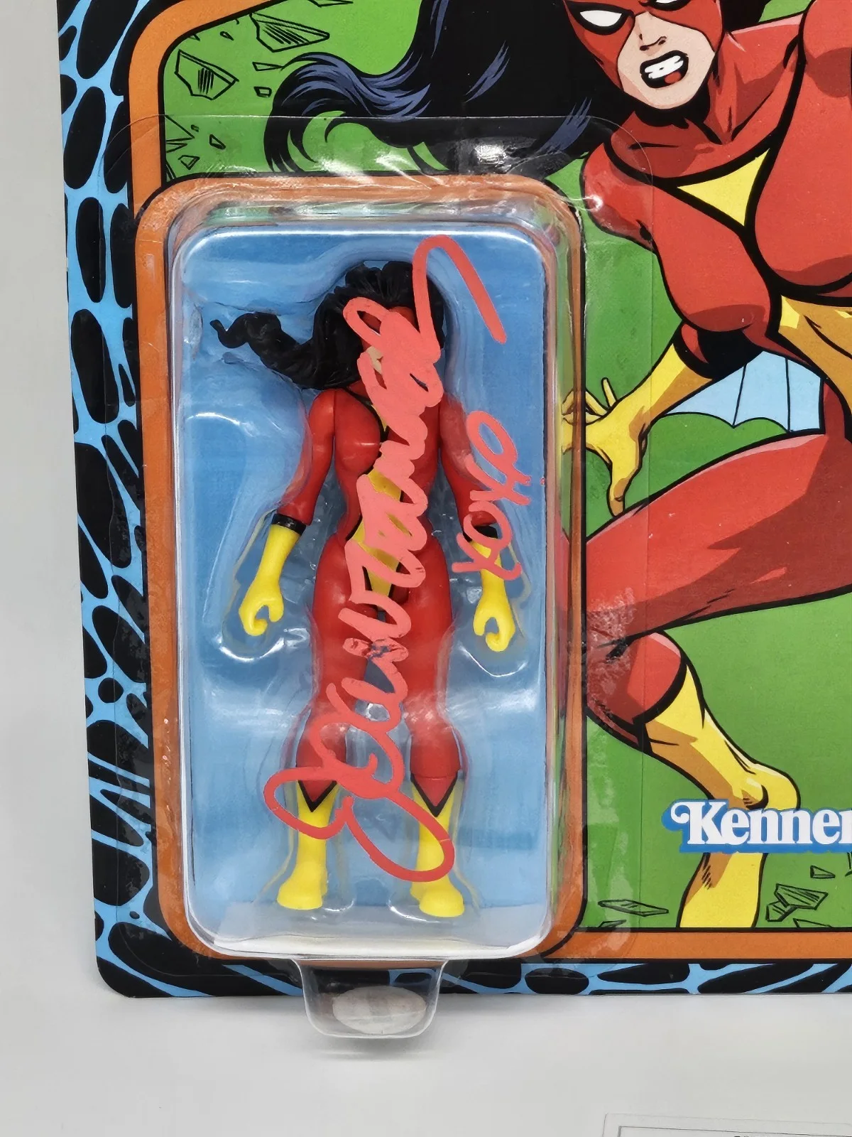Joan Van Ark — Joan Van Ark Signed Marvel Legend SpiderWoman Figure Autographed With COA, image 2