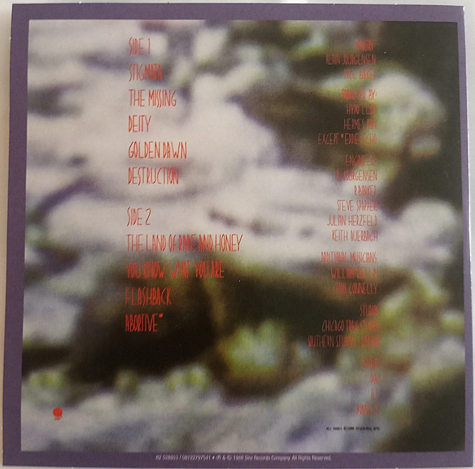 Ministry Land Of Rape and Honey signed cardboard sleeve edition, image 2