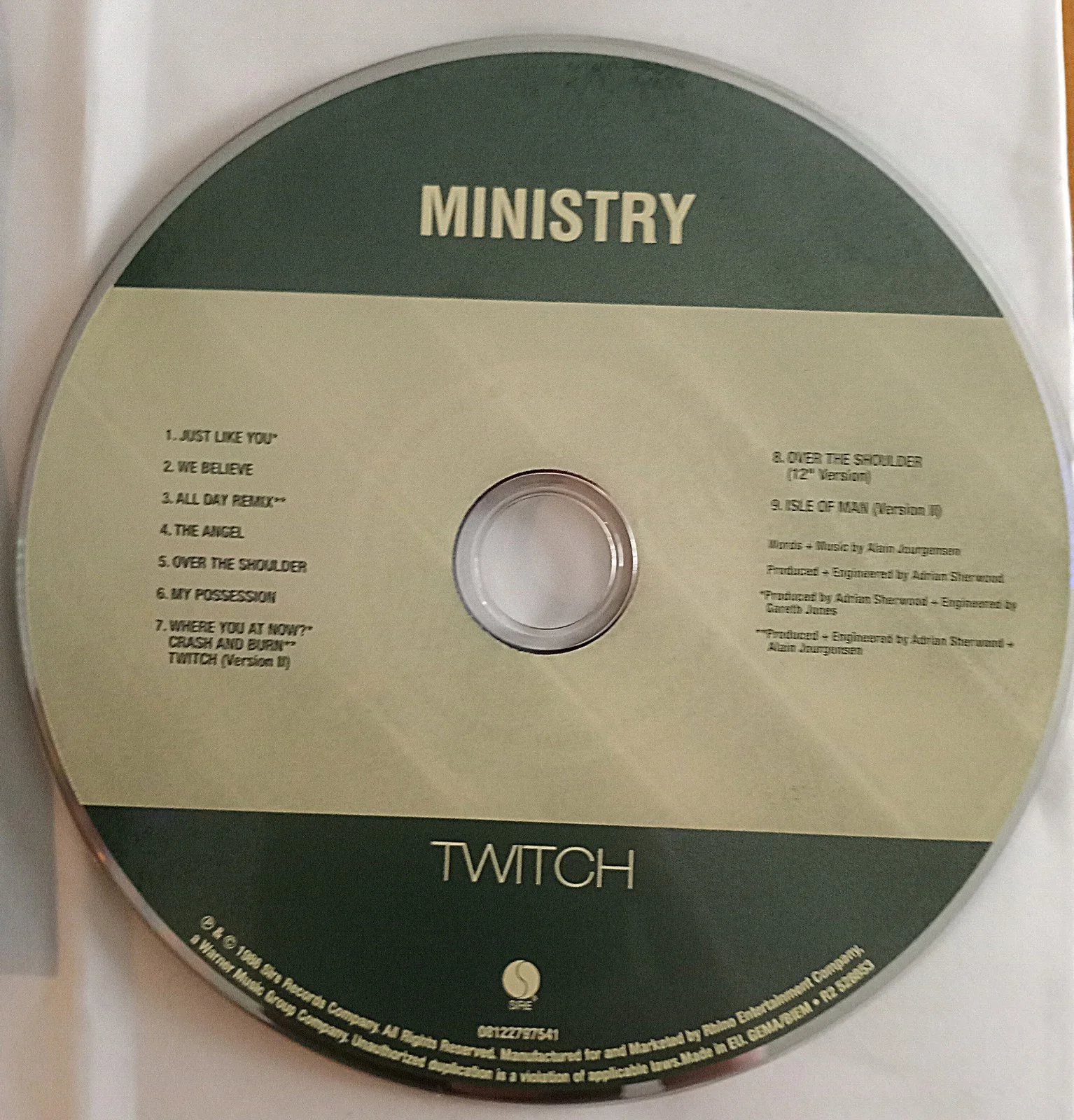 Ministry Twitch signed cardboard sleeve edition, image 4