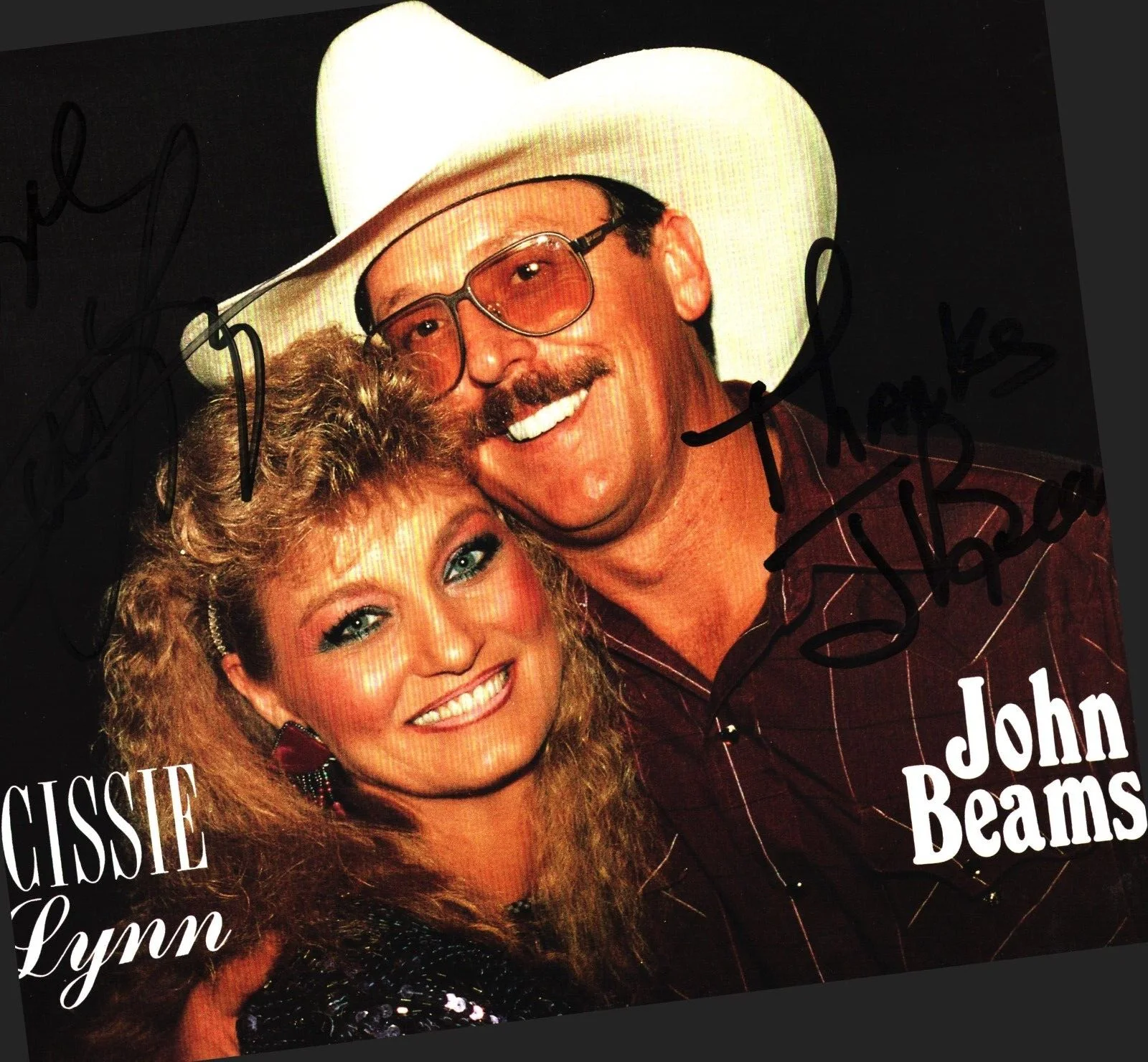 Cissie Lynn & John Beams — Vtg Signed Autographed Cissie Lynn & John Beams Promotional 8x10 Press Photo